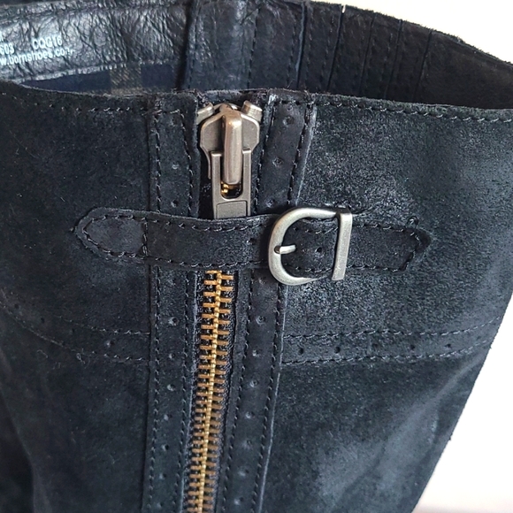 NWOT Born Crown Poly Equestrian Black Suede Wide Calf Riding Boots 9.5M Women - Picture 8 of 13